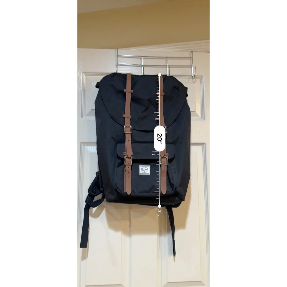 Herschel Supply Co Little America Backpack Black Tan Laptop Sleeve Rucksack